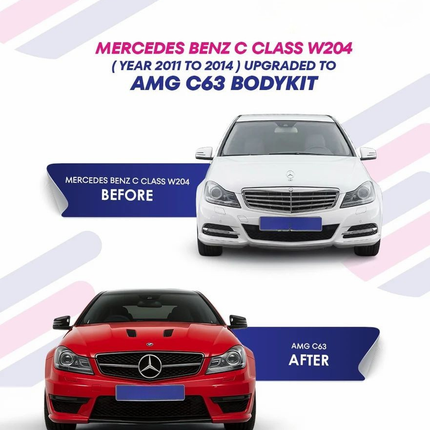 Mercedes-Benz C-Class W204 (2011-2014) to C63 AMG Body Kit