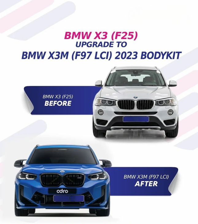 BMW X3(F25) Upgrade to BMW X3M(F97 LCI) 2023 Body Kit