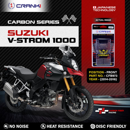 CRANK1 Brake Pads for Suzuki V-Strom 1000 — Sintered, Front & Rear