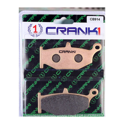 CRANK1 Brake Pads for Suzuki V-Strom 1000, Sintered, Front & Rear, in retail packaging