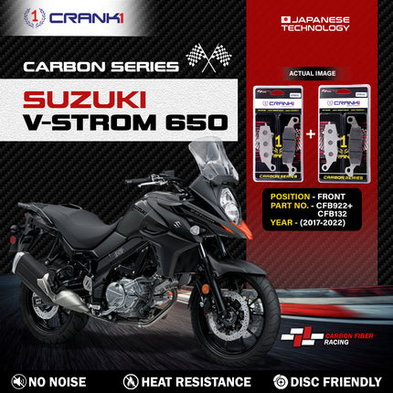 CRANK1 Brake Pads for Suzuki V-Strom 650 — Ceramic & Sintered, Front & Rear