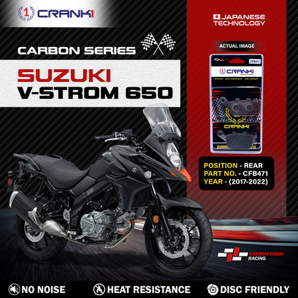 CRANK1 Brake Pads for Suzuki V-Strom 650 — Ceramic & Sintered, Front & Rear