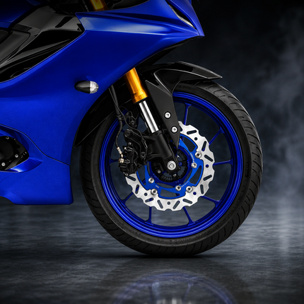 66bhp Venta floating brake disc fitted to a Yamaha R15 V3