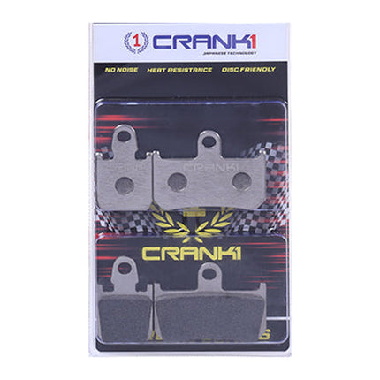 CRANK1 Brake Pads for Yamaha VMAX, Sintered, Front, in retail packaging