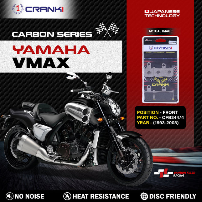 CRANK1 Brake Pads for Yamaha VMAX — Sintered, Front