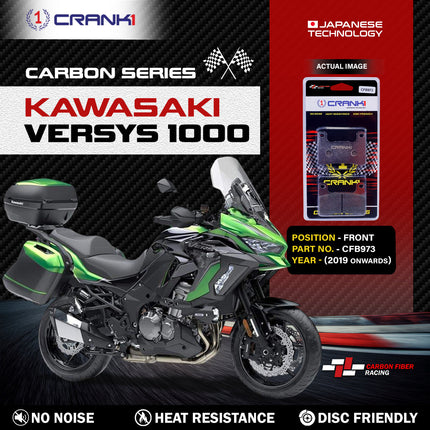 CRANK1 Brake Pads for Kawasaki Versys 1000 — Ceramic & Sintered, Front & Rear