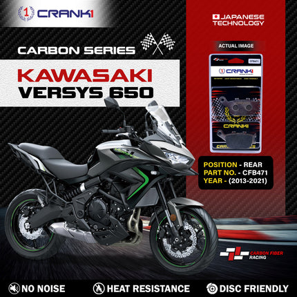 CRANK1 Brake Pads for Kawasaki Versys 650 — Ceramic & Sintered, Front & Rear