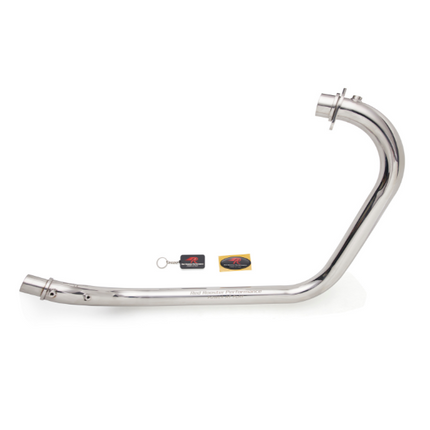 Red Rooster Vertex header pipe in polish finish for Royal Enfield Himalayan 411