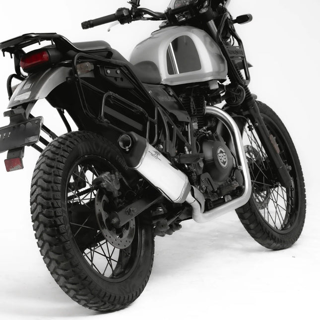 Red Rooster Vertex Exhaust – Polish Finish for Royal Enfield Himalayan / Scram 411 Red Rooster