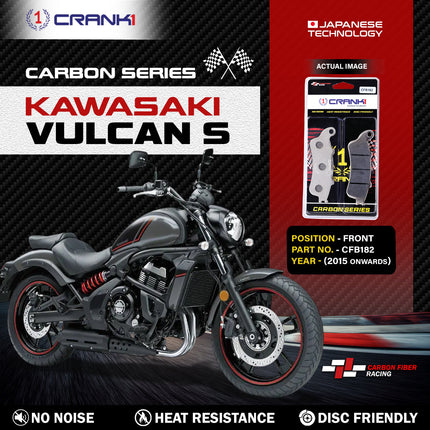 CRANK1 Brake Pads for Kawasaki Vulcan S — Sintered, Front & Rear
