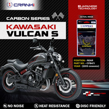 CRANK1 Brake Pads for Kawasaki Vulcan S — Sintered, Front & Rear