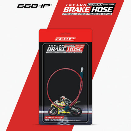 66BHP Teflon brake hose with Diken Japan PTFE core, packaged