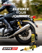 66BHP Air Born rear suspension installed on Royal Enfield GT 650