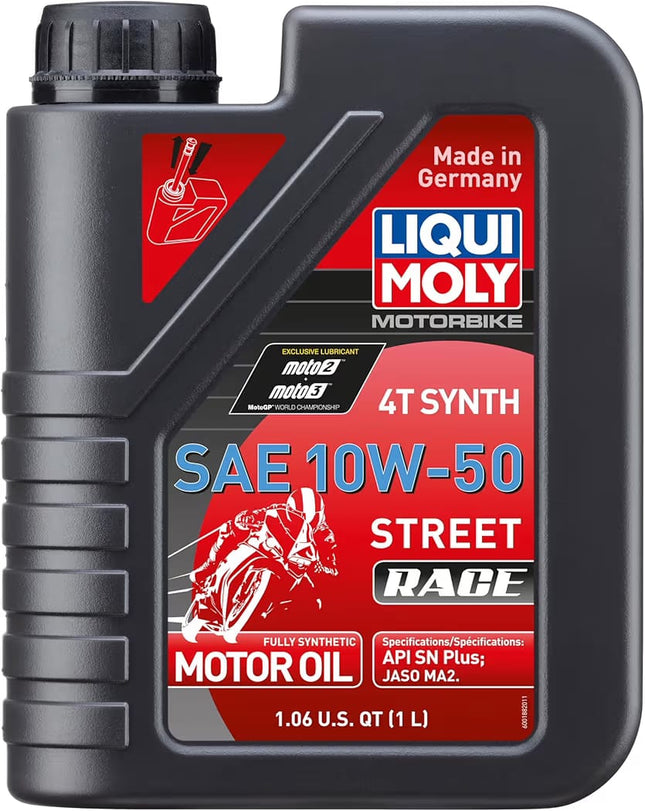 Liqui Moly 4T Synth 10W-50 Street Race Engine Oil - 1L | Made in Germany