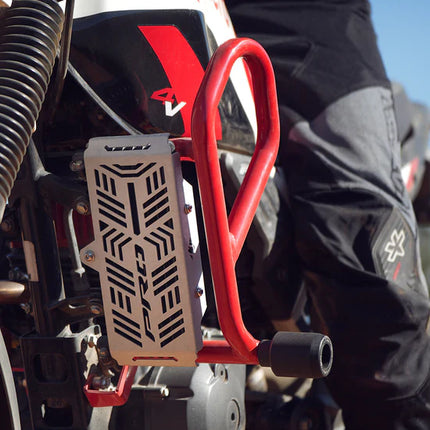 LCB Defender Crash Guard Red for Hero XPulse 200 4V Pro – Mild Steel Engine & Frame Protector