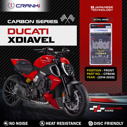 CRANK1 Brake Pads for Ducati XDiavel — Sintered, Front & Rear