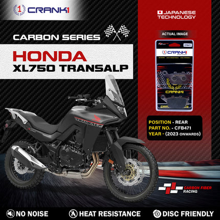 CRANK1 Brake Pads for Honda XL750 Transalp — Sintered, Rear