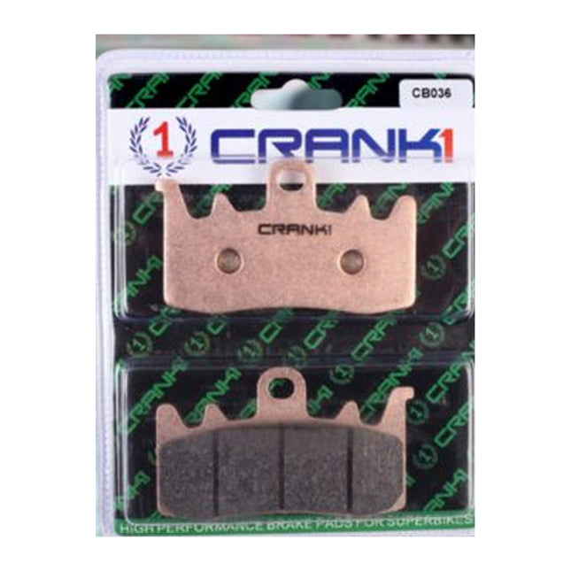 CRANK1 Brake Pads for Ducati XDiavel, Sintered, Front & Rear, in retail packaging