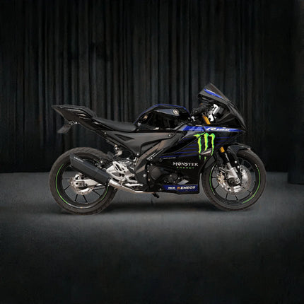 Barrel Rogue Exhaust for Yamaha R15 (V3 / V4) with Bend Pipe (Black)