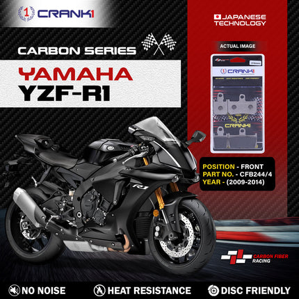 CRANK1 Brake Pads for Yamaha YZF-R1 — Ceramic & Sintered, Front & Rear