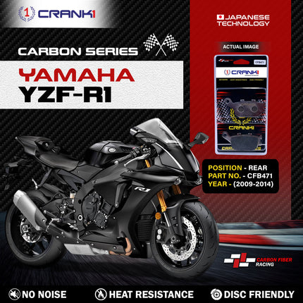CRANK1 Brake Pads for Yamaha YZF-R1 — Ceramic & Sintered, Front & Rear