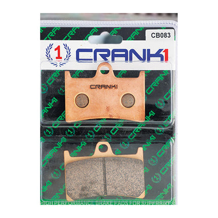 CRANK1 Brake Pads for Yamaha YZF-R1, Ceramic & Sintered, Front & Rear, in retail packaging
