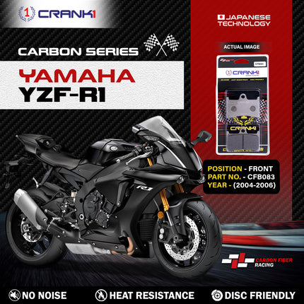 CRANK1 Brake Pads for Yamaha YZF-R1 — Ceramic & Sintered, Front & Rear