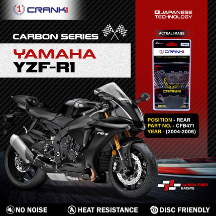 CRANK1 Brake Pads for Yamaha YZF-R1 — Ceramic & Sintered, Front & Rear