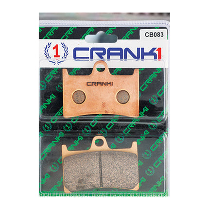 CRANK1 Brake Pads for Yamaha YZF-R6, Ceramic & Sintered, Front & Rear, in retail packaging