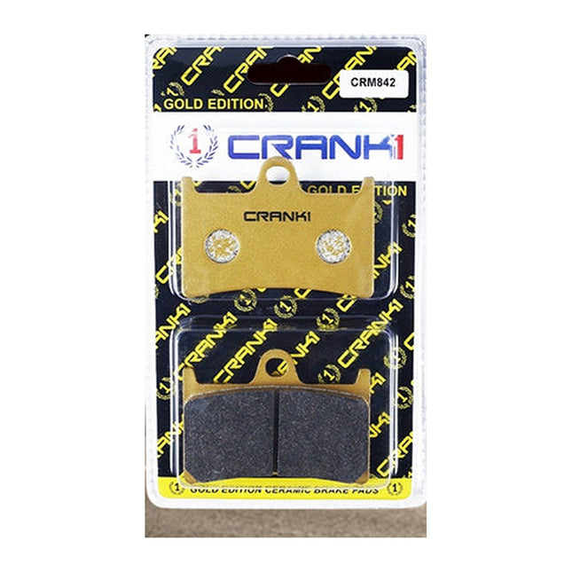 CRANK1 Brake Pads for Yamaha YZF-R6, Ceramic & Sintered, Front & Rear, in retail packaging