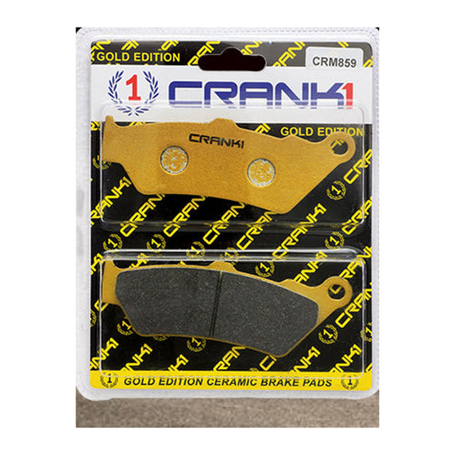 CRANK1 Brake Pads for Yezdi Roadster, Ceramic, Front & Rear, in retail packaging