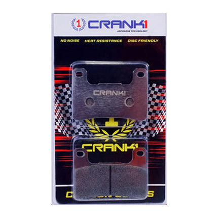 CRANK1 Brake Pads for Kawasaki Z1000, Sintered, Front & Rear, in retail packaging