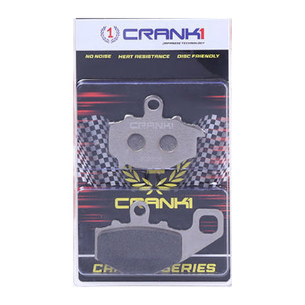 CRANK1 Brake Pads for Kawasaki Z1000, Sintered, Front & Rear, in retail packaging