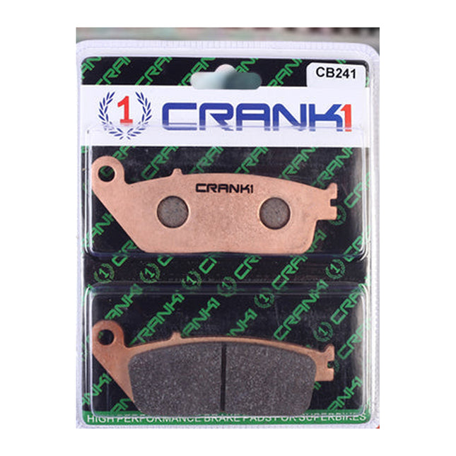 CRANK1 Brake Pads for Kawasaki Z650RS, Sintered, Front & Rear, in retail packaging