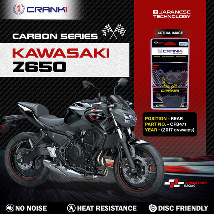 CRANK1 Brake Pads for Kawasaki Z650 — Sintered, Front & Rear