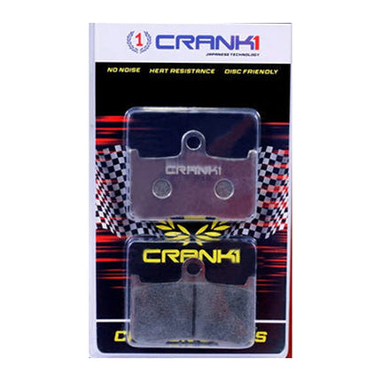 CRANK1 Brake Pads for Kawasaki Z800, Ceramic & Sintered, Front & Rear, in retail packaging