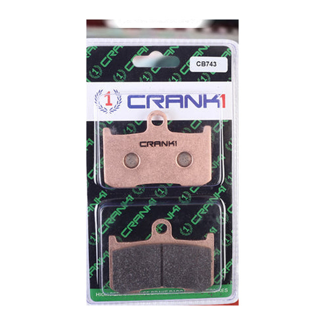 CRANK1 Brake Pads for Kawasaki Z900RS Cafe, Sintered, Front & Rear, in retail packaging