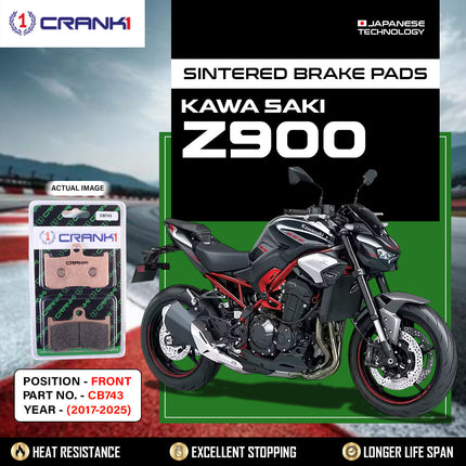 CRANK1 Sintered front brake pads for Kawasaki Z900