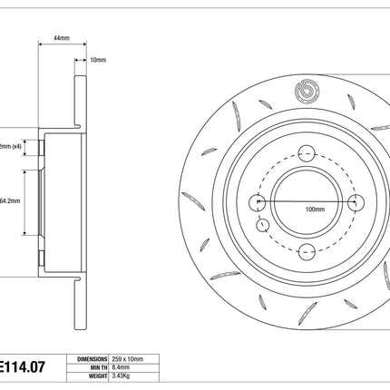 Brembo Sport Brake Discs for MINI F56 PETROL REAR