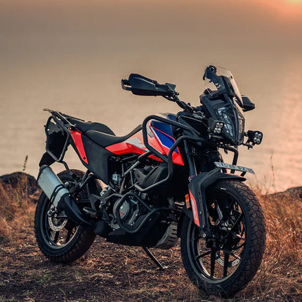 LCB Raptor Upper Crash Guard for KTM Adventure 390 – Heavy-Duty Black Touring Protection