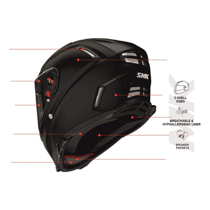 SMK Agnar Full Face Helmet - technical features