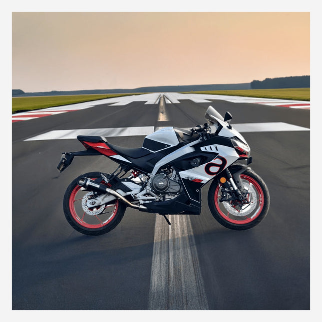Aprilia RS 457 with Barrel Outlaw 2.0 performance exhaust
