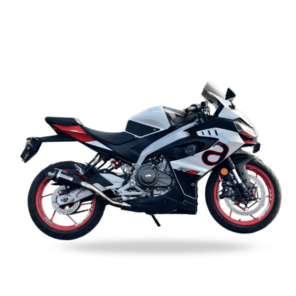 Aprilia RS 457 with Barrel Outlaw 2.0 performance exhaust