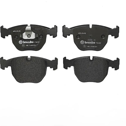 Brembo P06021 brake pads, top view