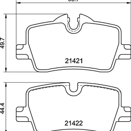 Brembo P06113 brake pad dimension drawing