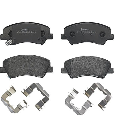 Brembo P18025 brake pads, top view