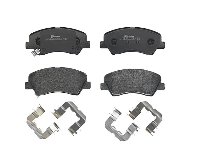 Brembo P18025 brake pads, top view