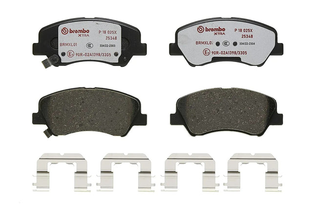 Brembo P18025X brake pads, top view