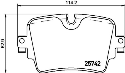 Brembo P36033 brake pad dimension drawing