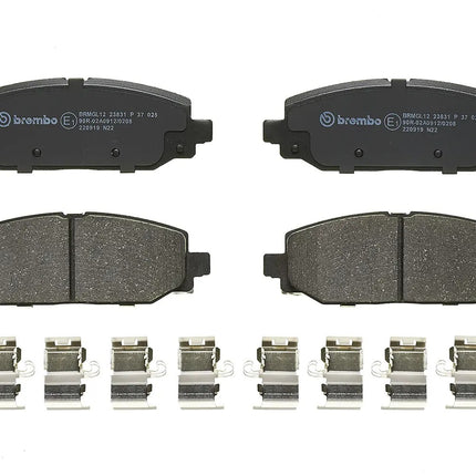 Brembo P37025 brake pads, top view